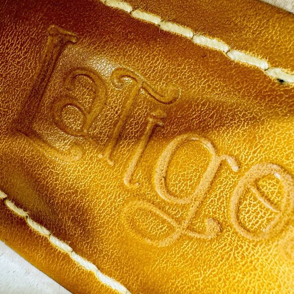 LATIGO▪︎LEATHER▪︎CORK WEDGE▪︎PEEP TOE▪︎SANDALS▪︎SZ 11▪︎shoes▪︎SAAVI Women’s Navy - Picture 9 of 10